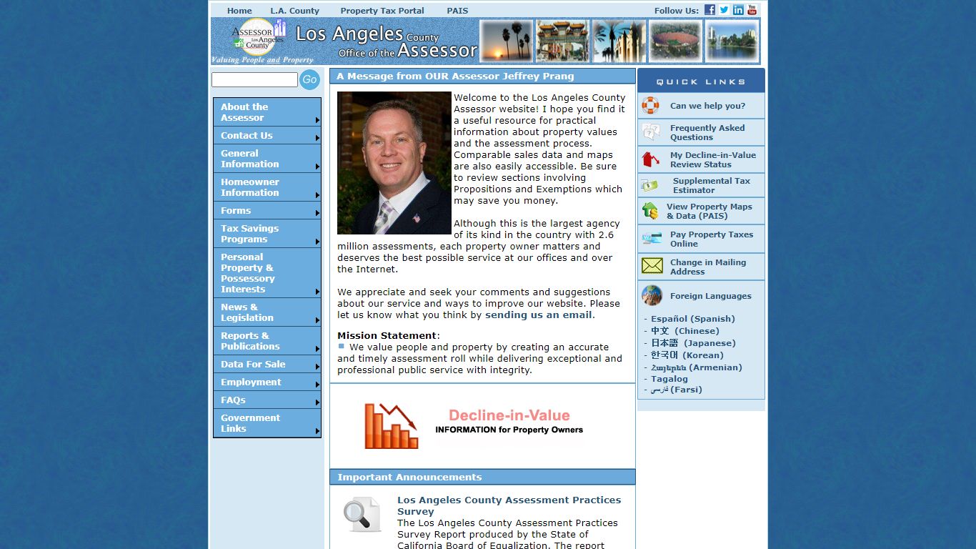 Los Angeles County Assessor's Office - Home Page
